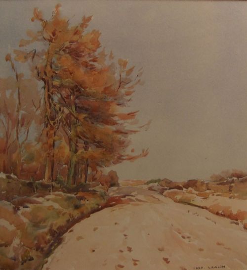 Fred Lawson Watercolour "The Road to the Moor"