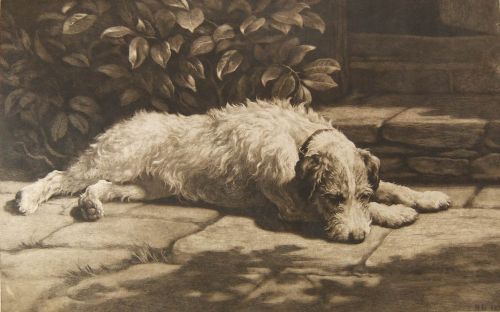 Herbert Dicksee "A Place in the Sun" Etching