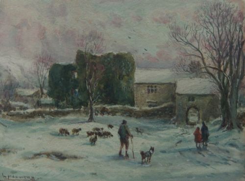 William Manners "Burnside Old Hall" Kendal, Watercolour