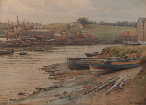 "On the Yorkshire Coast" Frank Suddards Watercolour