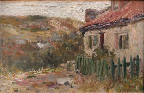 James William Booth "Cottage at Runswick" Oil Painting