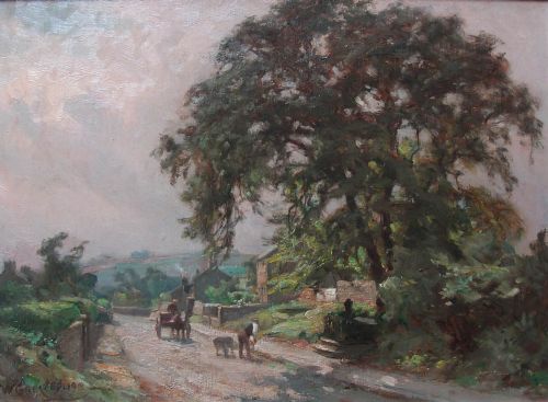 William Greaves "Autumn, East Keswick" Oil Painting