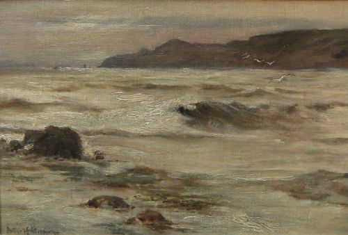 Arthur Friedenson "Where the Waves Roll in" Oil Painting