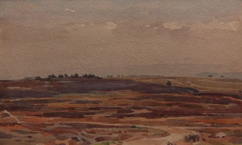 Fred Lawson Watercolour "Above Redmire"