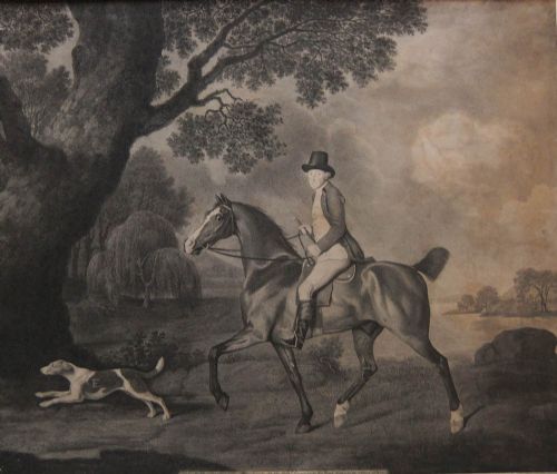 George Stubbs "William Evelyn Esq." Engraving Dated 1793