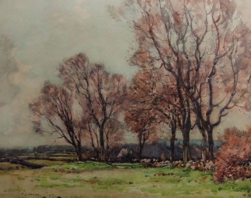 Fred Lawson Watercolour "Morning Near Redmire, Early Spring"