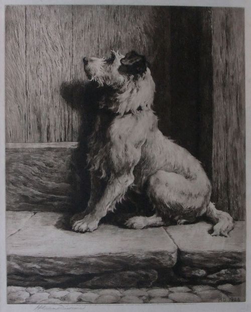Herbert Dicksee "The  Prodigal" Original Etching