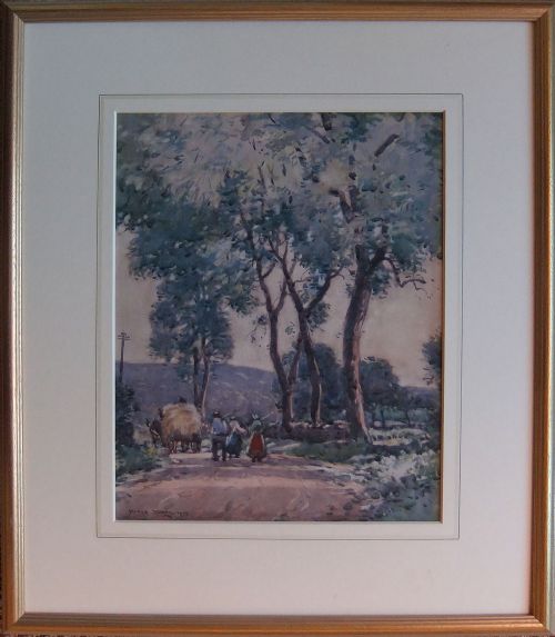 GEORGE GRAHAM THE END OF HARVEST WATERCOLOUR - ADDITIONAL PHOTO 1