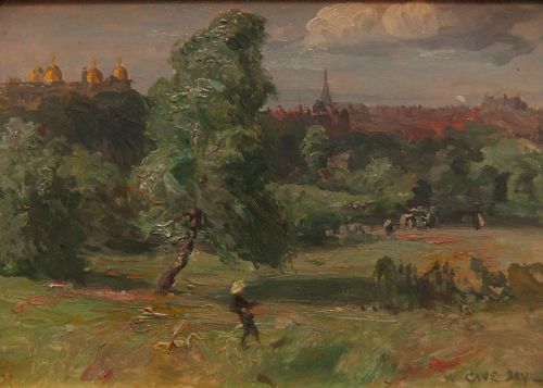 William Cave Day "The Valley Gardens, Harrogate" Oil Painting