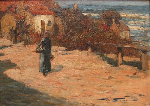 Mark Senior "The Cockpit, Runswick Bay" Oil Painting