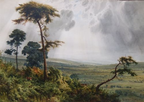 Bernard Evans "Wharfedale from Near Harrogate" Watercolour