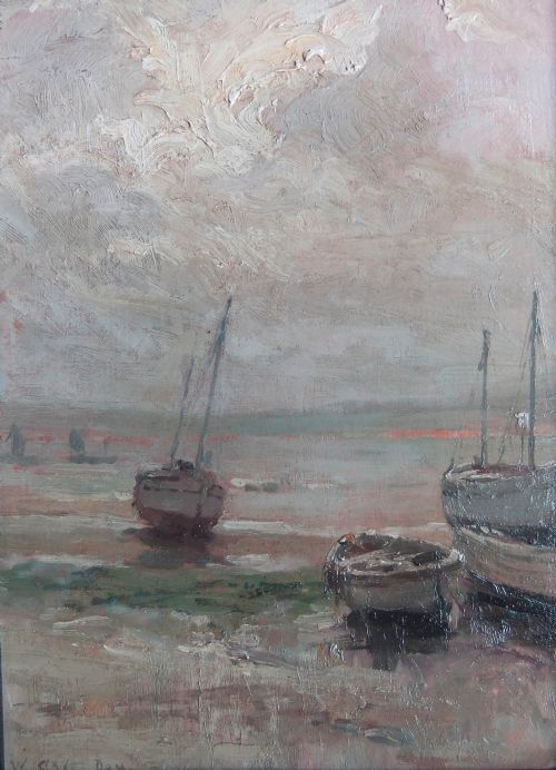 William Cave Day "Near St. Ives" Oil on Panel