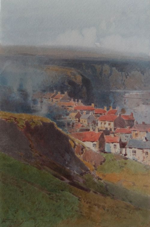 Arthur Tucker "Robin Hood's Bay" Watercolour