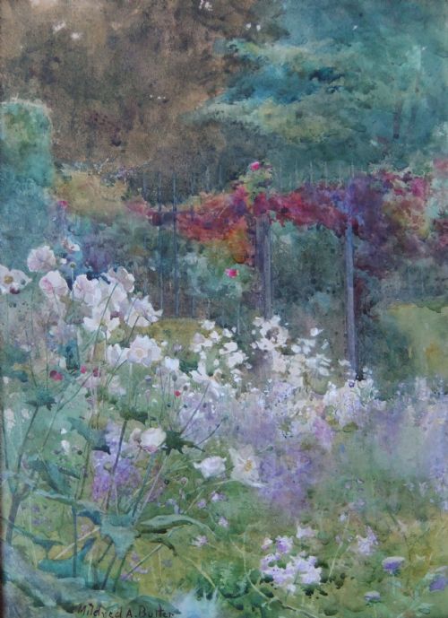 Mildred Anne Butler "Anemone Japonica" Watercolour