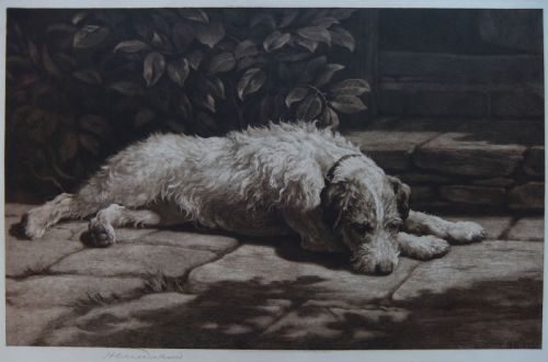 Herbert Dicksee "A Place in the Sun" Original Etching