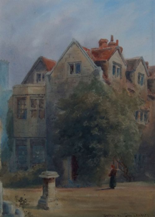 TOM DUDLEY THE KING'S MANOR YORK WATERCOLOUR