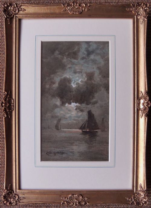 Lester Sutcliffe "The Yorkshire Coast, Evening" Watercolour