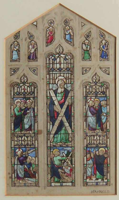 Hugh Arnold (Stained Glass Artist) Watercolour, Harrogate Interest