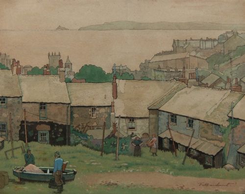 Thomas Maidment "St.ives from the Fields" Watercolour