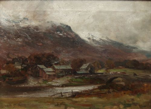 Owen Bowen "A View in the Lake District" Oil Painting