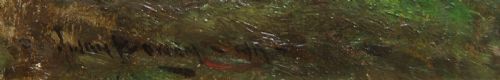 OWEN BOWEN THE FIRST PRIMROSES OIL PAINTING - ADDITIONAL PHOTO 3