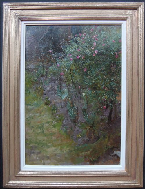 EDGAR BUNDY GARDEN ACACIA ROAD OIL PAINTINGS - ADDITIONAL PHOTO 2