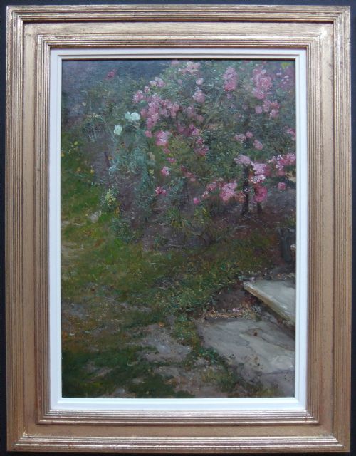 EDGAR BUNDY GARDEN ACACIA ROAD OIL PAINTINGS - ADDITIONAL PHOTO 4