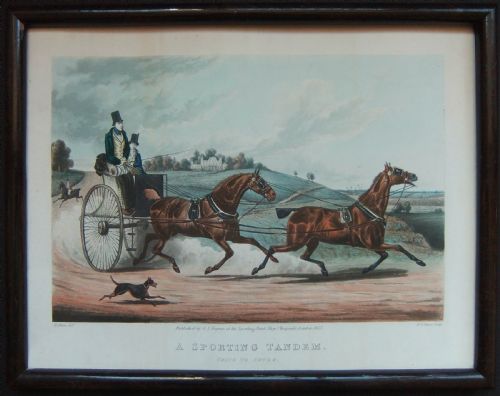 H ALKEN A SPORTING TANDEM OLD PRINTS PAIR - ADDITIONAL PHOTO 1