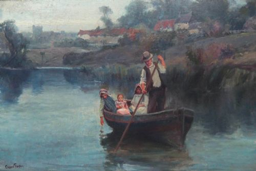 Gilbert Foster "The Boatman" Oil Painting