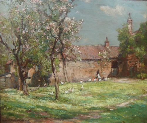 Owen Bowen "The Old Orchard" Oil Painting