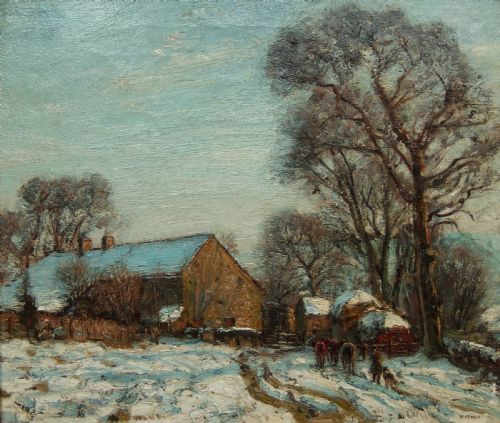 Herbert Royle "Manor Farm, Nesfield" Yorkshire Oil Painting