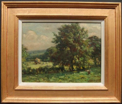 WILLIAM GREAVES EAST KESWICK YORKSHIRE OIL PAINTING - ADDITIONAL PHOTO 1