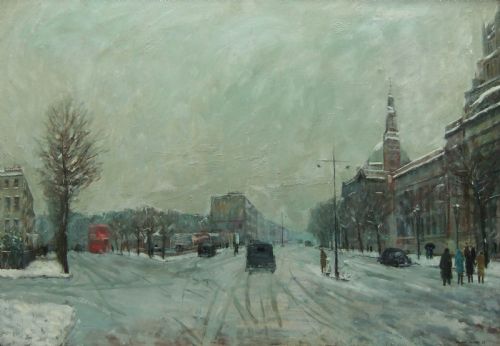 John Alford "Winter" Oil Painting