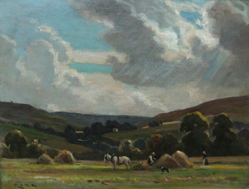 Ernest Higgins Rigg "Crackpot, Swaledale" Oil Painting