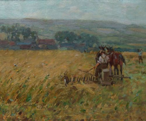 Ernest Higgins Rigg "The Plough, Hinderwell" Oil Painting