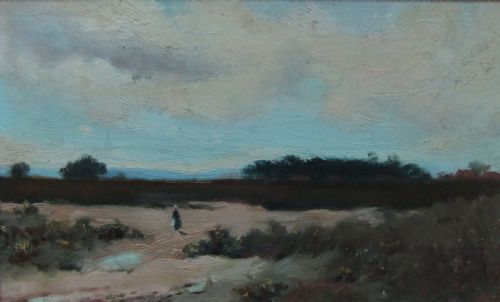 Jean C. Cazin "Landscape" Oil Painting