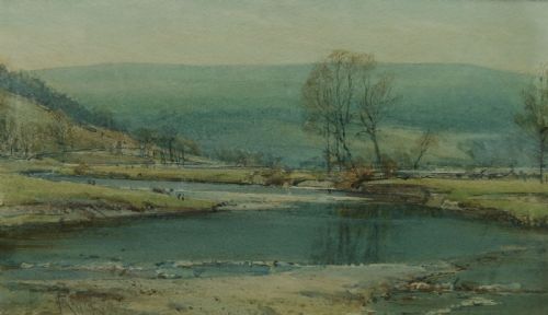 Arthur Reginald Smith "Blue Waters, Wharfedale" Watercolour