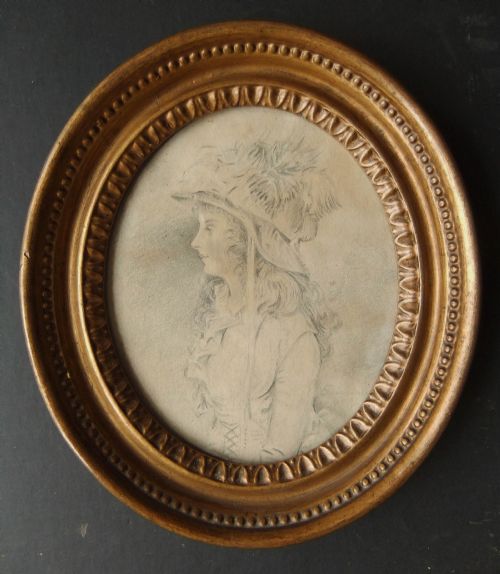 John Downman "Portrait of a Lady" Pencil Drawing