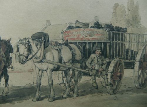 JOHN AUGUSTUS ATKINSON BUILDERS CART WATERCOLOUR - ADDITIONAL PHOTO 2