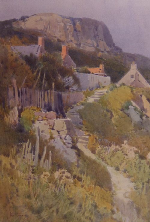 Arthur Tucker "Hillside, Runswick" Watercolour