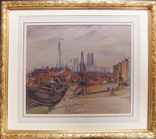 FRED LAWSON LINCOLN 1930 WATERCOLOUR - ADDITIONAL PHOTO 1