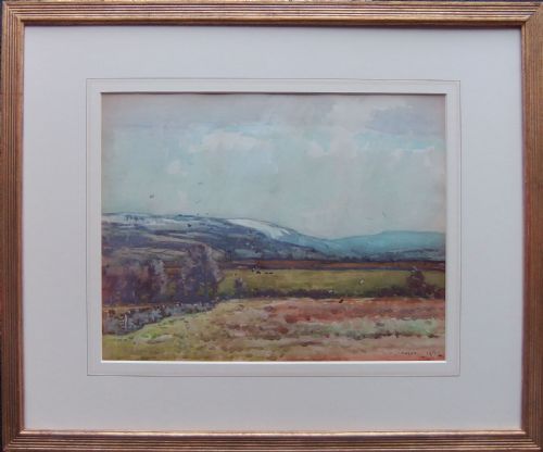 FRED LAWSON WENSLEYDALE IN SNOW WATERCOLOUR - ADDITIONAL PHOTO 1