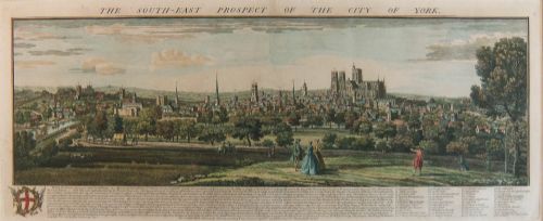 S & N Buck "Prospect of York" Old Engraving