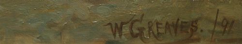 WILLIAM GREAVES THORNTON LE DALE YORKSHIRE OIL PAINTING - ADDITIONAL PHOTO 2