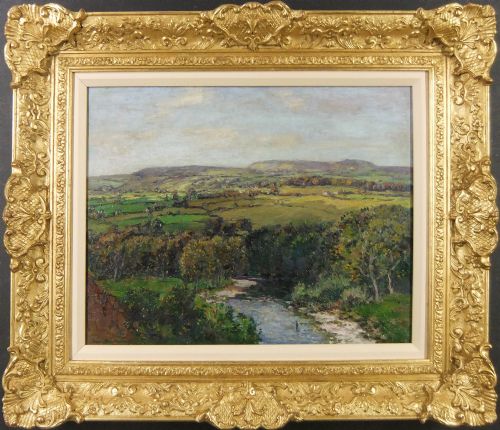 GEORGE GRAHAM SUMMER IN THE DALE OIL PAINTING - ADDITIONAL PHOTO 1
