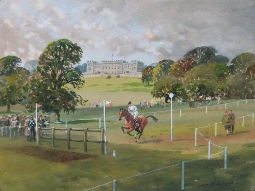 JOSEPH APPLEYARD HAREWOOD HORSE TRIALS WATERCOLOUR
