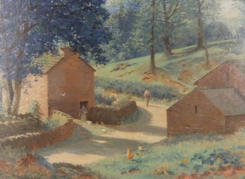 T.b.garvie "Near Croglin, Cumberland" Oil Painting