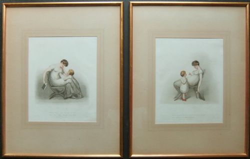 ADAM BUCK FATHER'S HOPE MOTHER'S GLORY PAIR ENGRAVINGS