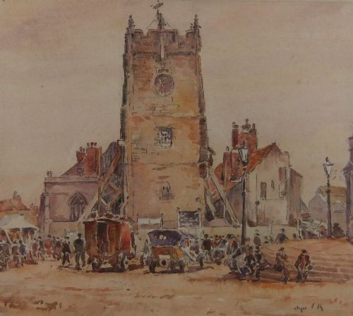 John Smith Atherton "Richmond, Yorkshire" Watercolour