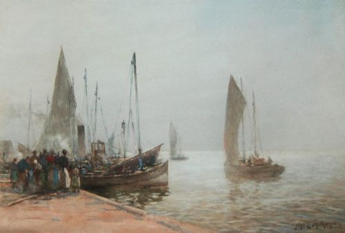 James E. Aitken "Anstruther, Fife" Watercolour
